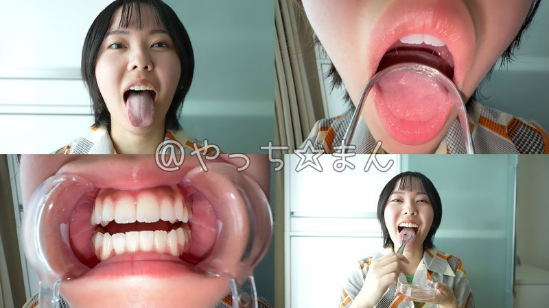 H_1651Y00391 [Personal filming] Collecting "dirty tongue coating" with Mari Kago's tongue brush - Kagomari